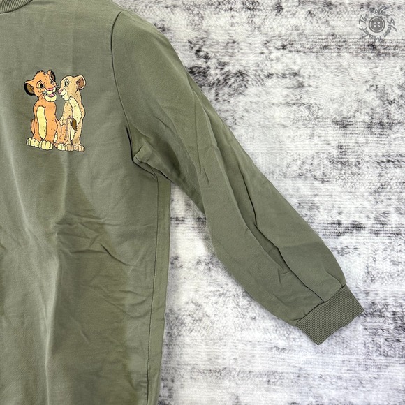 Vintage Disney Lion King Nightshirt Girls Medium Olive 90s Simba Sleep Shirt LCW - Picture 4 of 9